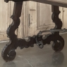 19th Century Spanish Walnut Dining Table with Wrought Iron