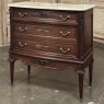 19th Century French Louis XVI Mahogany Onyx Top Commode
