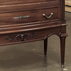 19th Century French Louis XVI Mahogany Onyx Top Commode