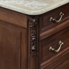 19th Century French Louis XVI Mahogany Onyx Top Commode