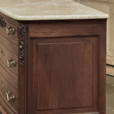 19th Century French Louis XVI Mahogany Onyx Top Commode