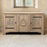 Antique Gothic Revival Stripped Oak Buffet
