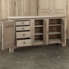 Antique Gothic Revival Stripped Oak Buffet