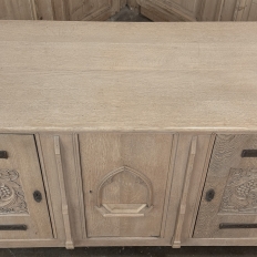 Antique Gothic Revival Stripped Oak Buffet
