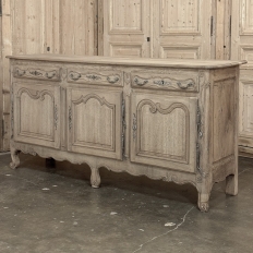 18th Century Country French Louis XV Buffet in Stripped Oak