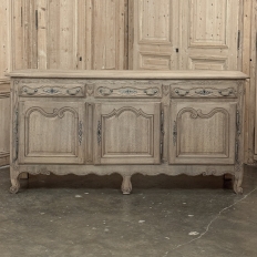 18th Century Country French Louis XV Buffet in Stripped Oak