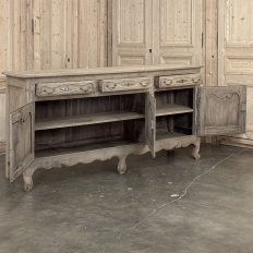 18th Century Country French Louis XV Buffet in Stripped Oak