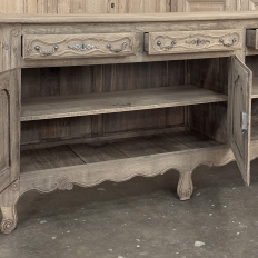 18th Century Country French Louis XV Buffet in Stripped Oak