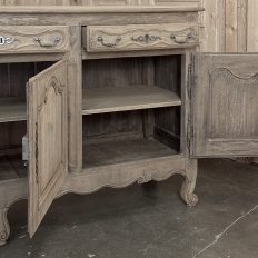 18th Century Country French Louis XV Buffet in Stripped Oak