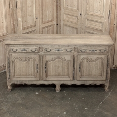 18th Century Country French Louis XV Buffet in Stripped Oak