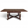 Antique French Empire Mahogany Draw Leaf Dining Table with Bronze Mounts