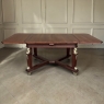 Antique French Empire Mahogany Draw Leaf Dining Table with Bronze Mounts