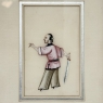 Set of Four Framed 18th Century Japanese Hand-Painted Figures