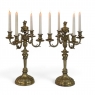 Pair of French Napoleon III Period Louis XVI Bronze Candelabra