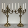 Pair of French Napoleon III Period Louis XVI Bronze Candelabra