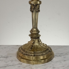 Pair of French Napoleon III Period Louis XVI Bronze Candelabra