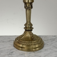 Pair of French Napoleon III Period Louis XVI Bronze Candelabra