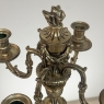 Pair of French Napoleon III Period Louis XVI Bronze Candelabra
