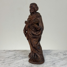 18th Century Carved Oak Figure of St. Bartholomew