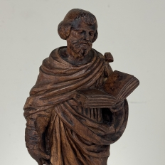 18th Century Carved Oak Figure of St. Bartholomew