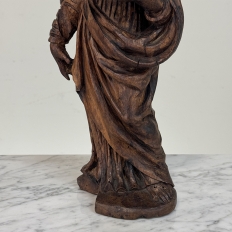18th Century Carved Oak Figure of St. Bartholomew