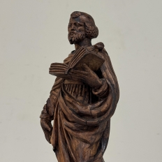 18th Century Carved Oak Figure of St. Bartholomew