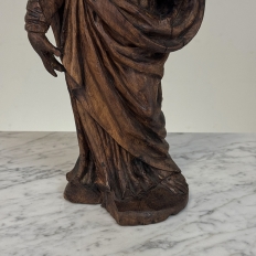 18th Century Carved Oak Figure of St. Bartholomew