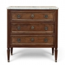 French Louis XVI Mahogany Marble Top Commode