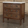 French Louis XVI Mahogany Marble Top Commode