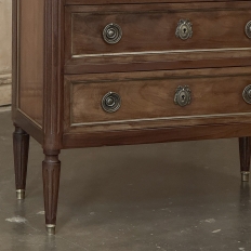 French Louis XVI Mahogany Marble Top Commode