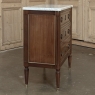 French Louis XVI Mahogany Marble Top Commode