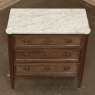 French Louis XVI Mahogany Marble Top Commode