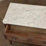 French Louis XVI Mahogany Marble Top Commode