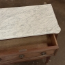 French Louis XVI Mahogany Marble Top Commode