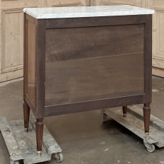 French Louis XVI Mahogany Marble Top Commode