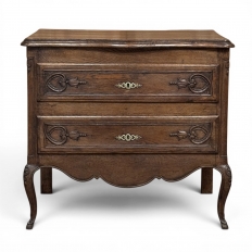 19th Century Louis XV Country French Oak Commode