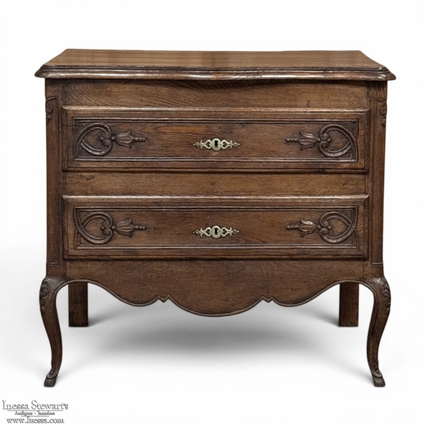 19th Century Louis XV Country French Oak Commode