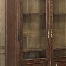 19th Century French Louis XVI Bookcase in Acajou Moucheté Mahogany