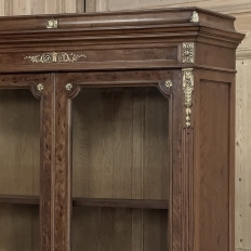 19th Century French Louis XVI Bookcase in Acajou Moucheté Mahogany