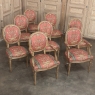 Set of 8 French Louis XVI Fruitwood Dining Chairs includes 2 Armchairs