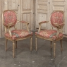 Set of 8 French Louis XVI Fruitwood Dining Chairs includes 2 Armchairs