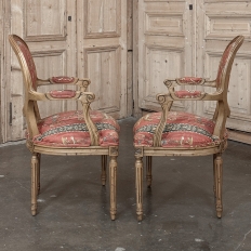 Set of 8 French Louis XVI Fruitwood Dining Chairs includes 2 Armchairs