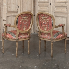 Set of 8 French Louis XVI Fruitwood Dining Chairs includes 2 Armchairs