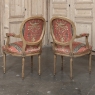 Set of 8 French Louis XVI Fruitwood Dining Chairs includes 2 Armchairs