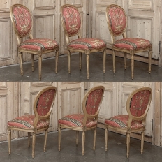 Set of 8 French Louis XVI Fruitwood Dining Chairs includes 2 Armchairs