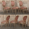 Set of 8 French Louis XVI Fruitwood Dining Chairs includes 2 Armchairs