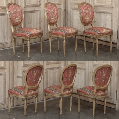 Set of 8 French Louis XVI Fruitwood Dining Chairs includes 2 Armchairs
