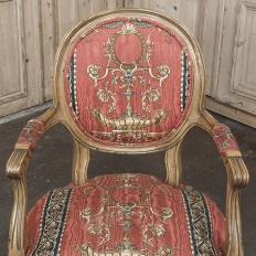 Set of 8 French Louis XVI Fruitwood Dining Chairs includes 2 Armchairs