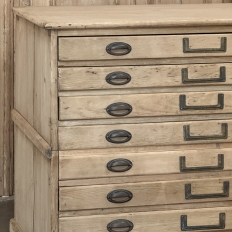 Antique French Stripped Pine Architect’s Map ~ Blueprint Cabinet