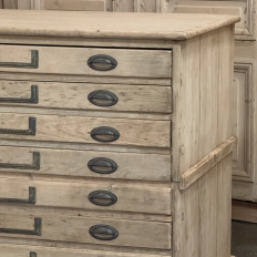 Antique French Stripped Pine Architect’s Map ~ Blueprint Cabinet